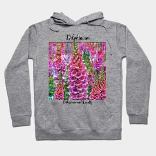 Delphinium birth month flower July Hoodie